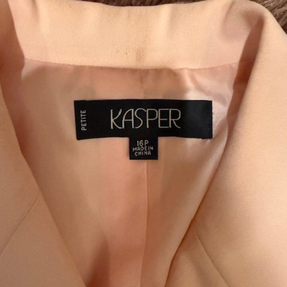 Kasper size 16P orange  2 piece suit.